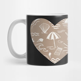 Beach Day Doodle Art Mug